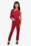 Roland Mouret Bow-Detail Asymmetrical Cady Jumpsuit Est. Size XS