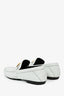 Versace White Leather Loafers Size 42 Mens