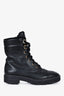 Stuart Weitzman Black Leather Combat Boot Size 6.5