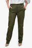 Sandro Green Straight Leg Trousers Size 42 Mens