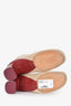 Celine Beige/Maroon Leather Heeled Booties Size 39.5