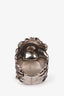 Gucci Silver Toned Lion Head Ring with Crystal