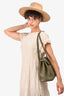 Toteme Beige Silk Crinkled Cap Sleeve Dress Size 36