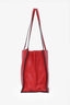 Prada Red Leather 'Etiquette' Tote Bag