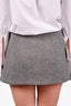 Coperni Black/White Wool Herringbone Mini Skirt Size 36