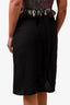 Isabel Marant Etoile Black Wrap Ruffled Midi Skirt Size 34