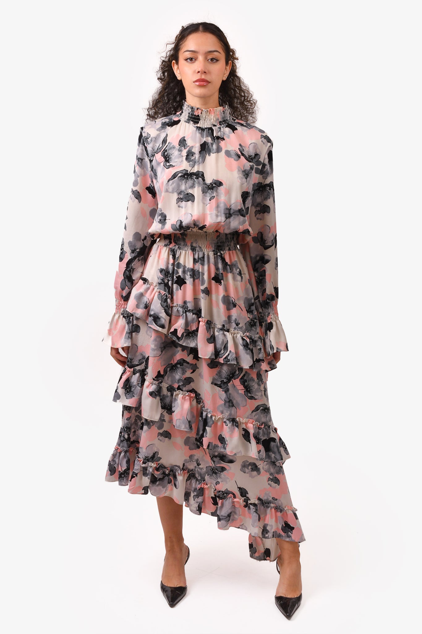 ruffle-detailing silk dress, Ulla Johnson