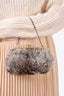 Ingber Grey Vintage Fur Bag with Clasp Closure/Chain Strap