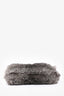 Ingber Grey Vintage Fur Bag with Clasp Closure/Chain Strap