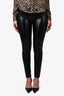 Wolford Black Vegan Leather Leggings Size 8