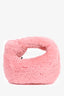 Bottega Veneta Pink Shearling Mini Jodie Clutch