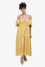 Vince Yellow Puff Sleeve Dress Size 12