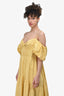 Vince Yellow Puff Sleeve Dress Size 12