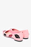 Prada Pink Patent Leather Kiss Print Flats Size 36