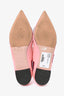 Prada Pink Patent Leather Kiss Print Flats Size 36