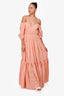 Jonathan Simkhai Orange Cotton Tiered 'Wilder' Dress Size 8