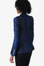 Balmain Blue Snake Texture Blazer Size 36