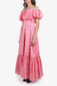 ML Monique Lhuillier Pink Polka Dot Dress Size 4