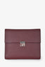 Hermès 2017 Burgundy Empsom Leather Clic 16 Wallet Crossbody