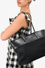 Saint Laurent Black Leather/Wicker Boucle Shopping Tote