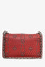 Christian Dior Red Studded Embossed Leather Dio(r)evolution J'Adior Flap Bag