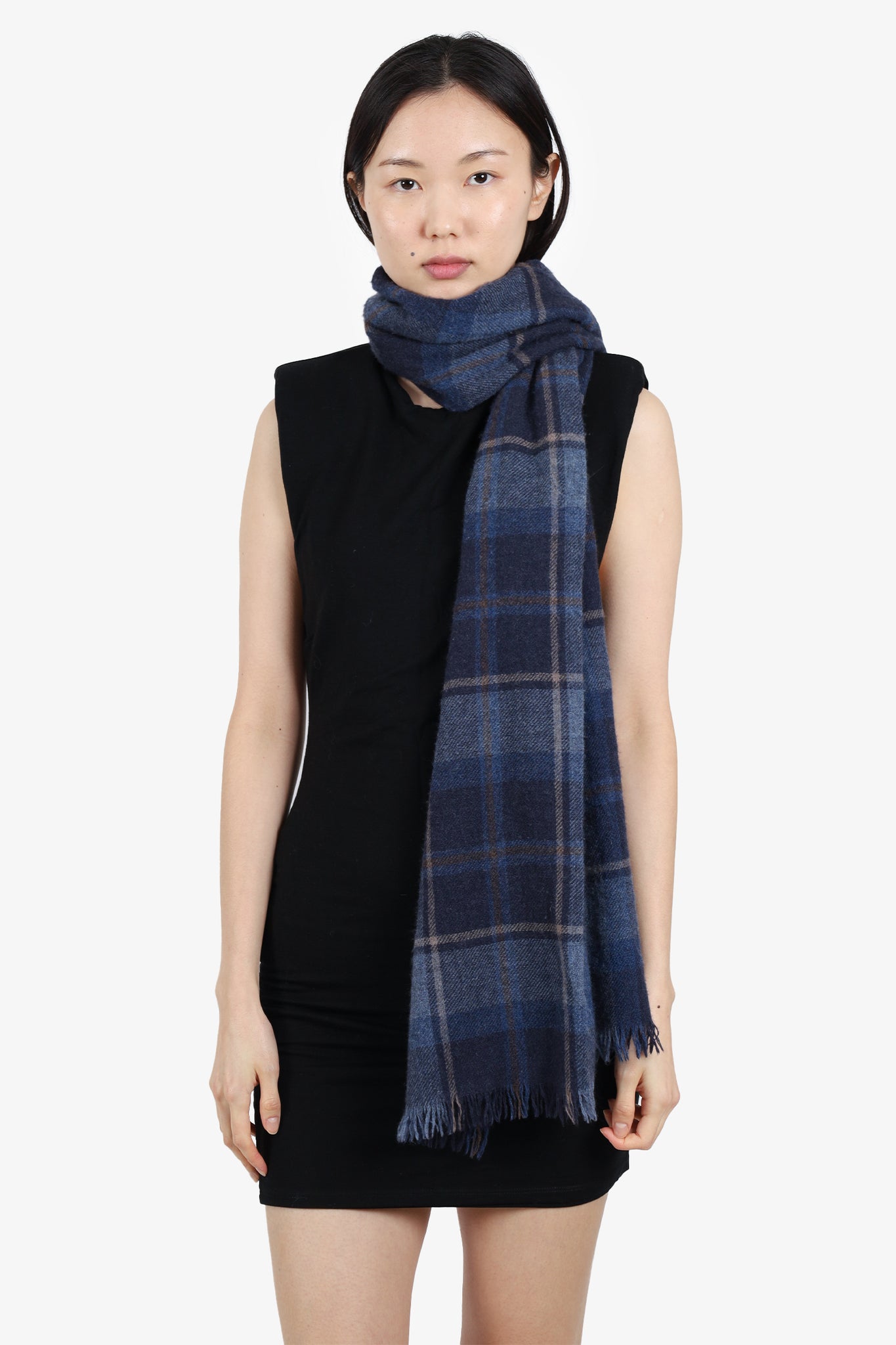 Navy on sale print scarf