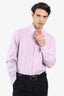 Brunello Cucinelli Pink Long-Sleeve Shirt Size M Mens