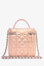 Pre-loved Chanel™ 2022 Pink Iridescent Leather Vanity Case