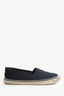 Prada Black Canvas Logo Embossed Espadrilles Size 36