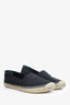 Prada Black Canvas Logo Embossed Espadrilles Size 36