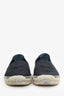 Prada Black Canvas Logo Embossed Espadrilles Size 36