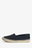 Prada Black Canvas Logo Embossed Espadrilles Size 36