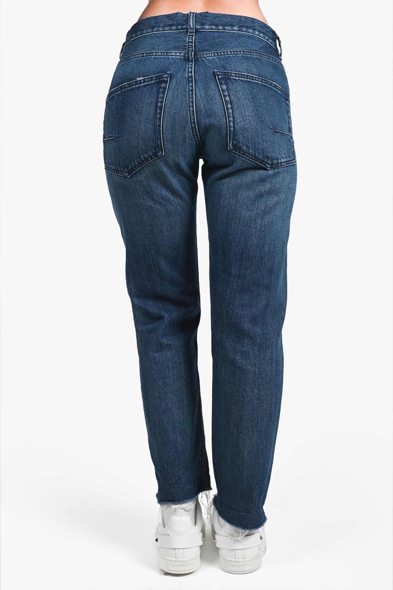 Relaxed Fit Frayed Edge Jeans