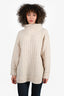 Le Fou by Wilfred Cream Wool Knit Mock Neck Sweater Size M