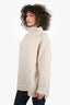 Le Fou by Wilfred Cream Wool Knit Mock Neck Sweater Size M