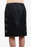 Gucci Black Silk Skirt With Crystal Embellished Size 42