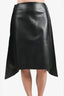 MM6 Maison Margiela Black Faux Leather Midi Skirt Size 40