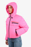 Prada Hot Pink Nylon Down Cropped Technical Jacket Size XS