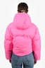 Prada Hot Pink Nylon Down Cropped Technical Jacket Size XS