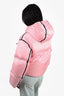 Prada Light Pink Nylon Down Cropped Technical Jacket Size XS