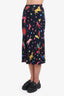 Rhode Black Constellation Print Sleeveless Midi Skirt Size 2