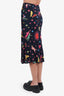 Rhode Black Constellation Print Sleeveless Midi Skirt Size 2