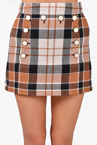 Navy 2024 houndstooth skirt