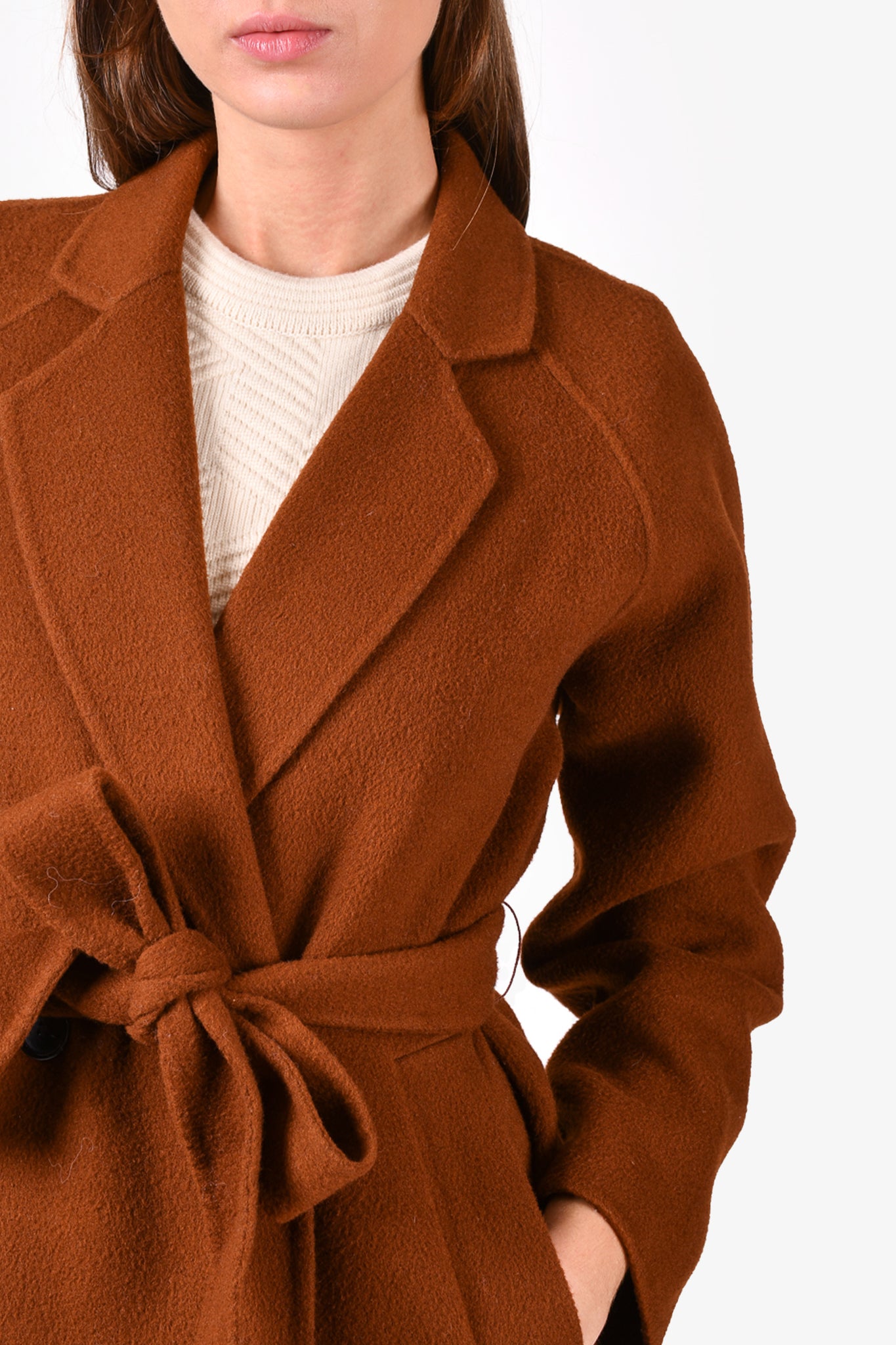 Cognac wool clearance coat