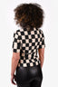 Gucci Black/Cream Tweed Gold Button Detail Jacket Size 36