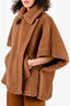 Max Mara Brown Camel Hair Teddy Cape Estimated Size One Size