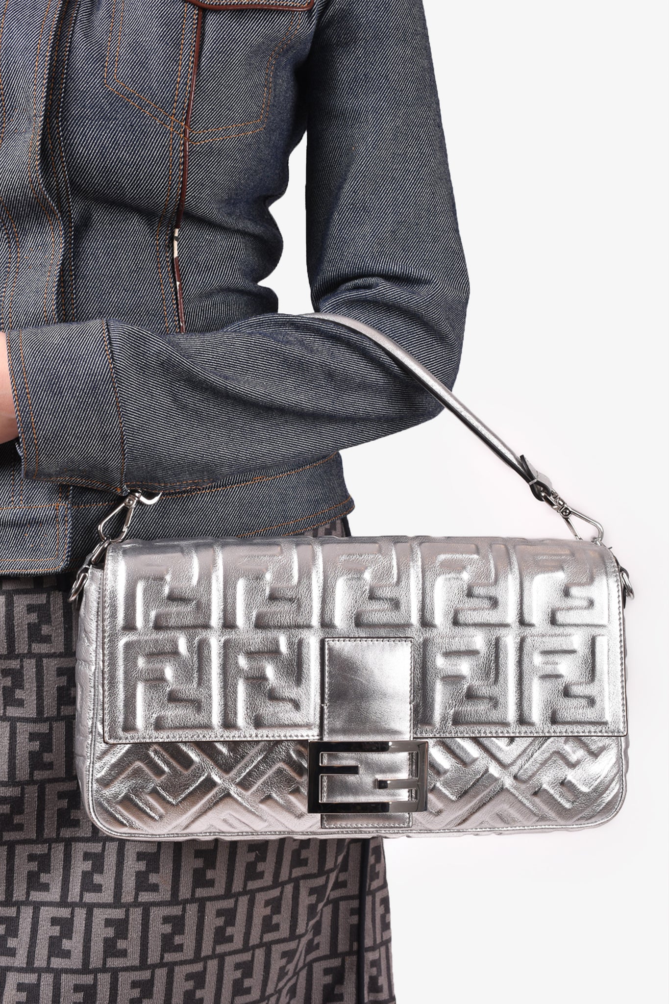 Fendi metallic online bag