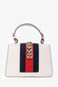 Gucci Cream Leather Mini Sylvie Top Handle Bag