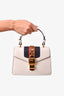 Gucci Cream Leather Mini Sylvie Top Handle Bag