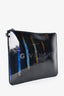 Givenchy Black Iridescent Patent Logo Pouch